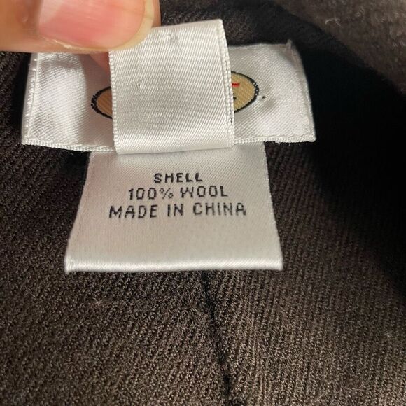 Talbots Womens 100% Wool Coatigan 8 Chocolate Brown Shawl Drape Collar - Picture 3 of 6